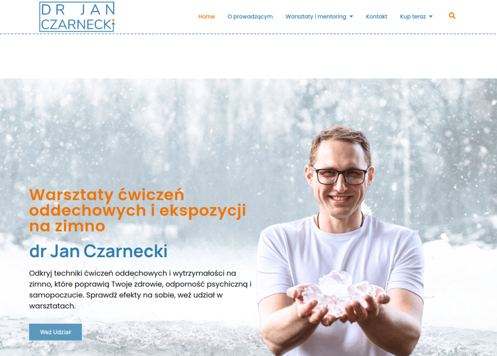 iMarketing project: Dr. Jan Czarnecki - breathwork workshops and cold therapy