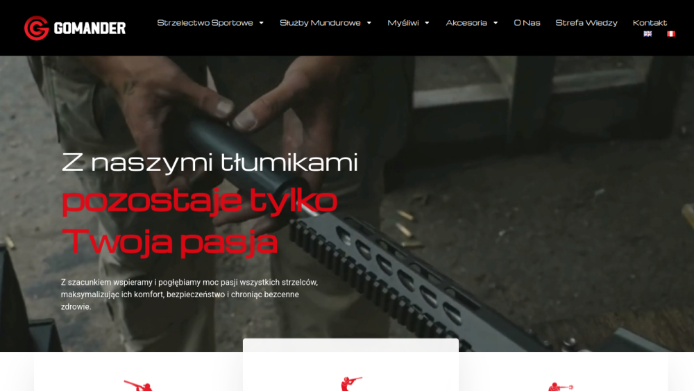 iMarketing project: Gomander - silencer manufacturer - company website