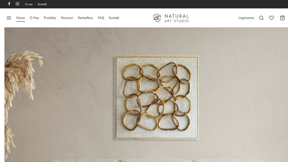 iMarketing project: NaturalArtStudio - store with textured wall art for interiors
