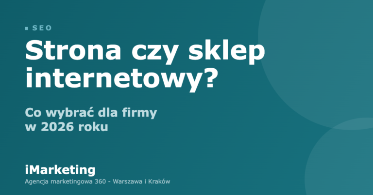 Strona czy sklep internetowy - co wybrać dla firmy